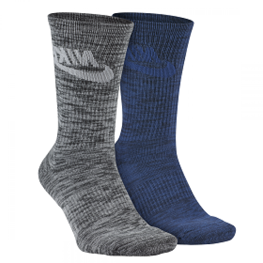MEN'S SPORTSWEAR BLUE LABEL ADVANCE GRAPHIC CREW SOCK (2 PAIR) - NIKE - SX5403-901