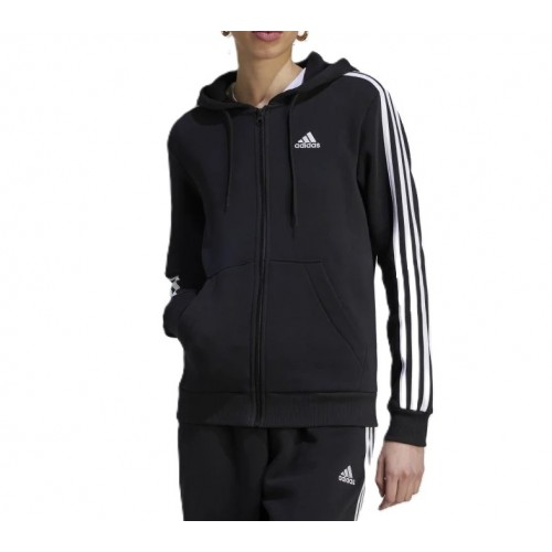 W ESSENTIALS 3-STRIPES FULL-ZIP FLEECE- [[ADIDAS HZ5743